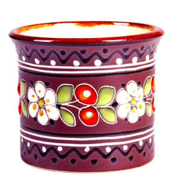 NWT Table Decor Stoneware Clay Mug Cherry Orchard 6.8 oz Handmade Dinnerware - Picture 3 of 4